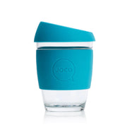 Reusable 12oz Glass Cup - Blue
