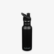 Klean Kanteen 18oz Water Bottle with Sport Top - Black
