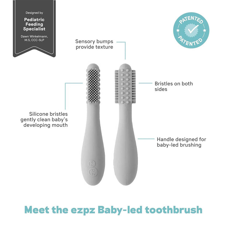 ezpz Baby-Led Toothbrush - Pewter