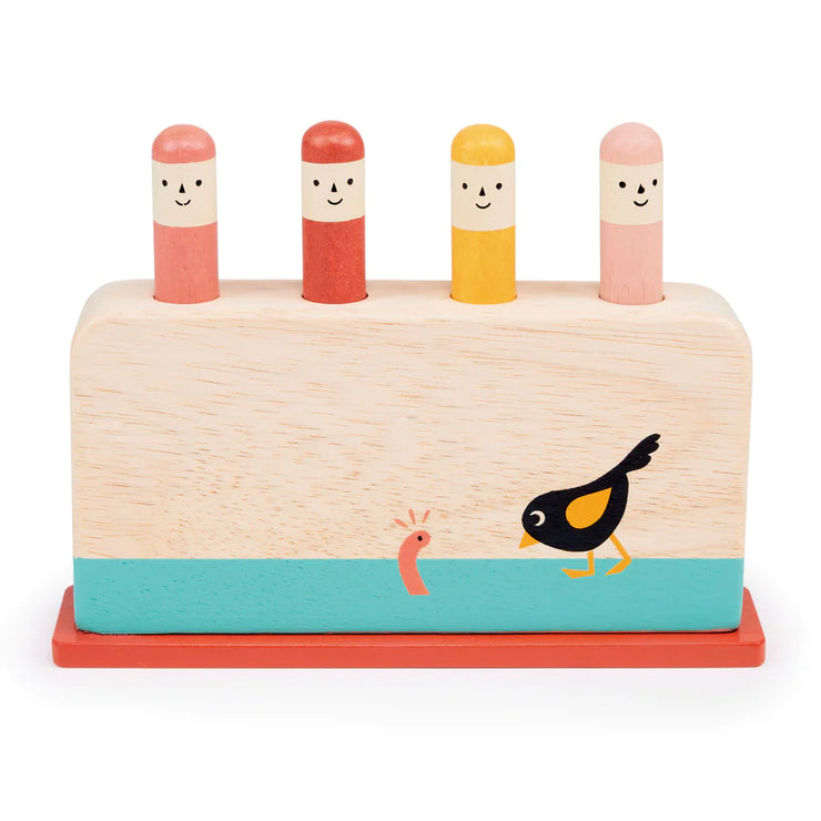 Mentari Wooden Early Bird Pop Up Toy