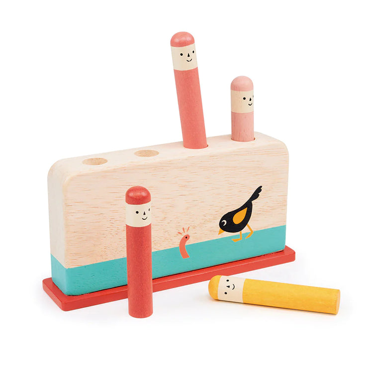 Mentari Wooden Early Bird Pop Up Toy