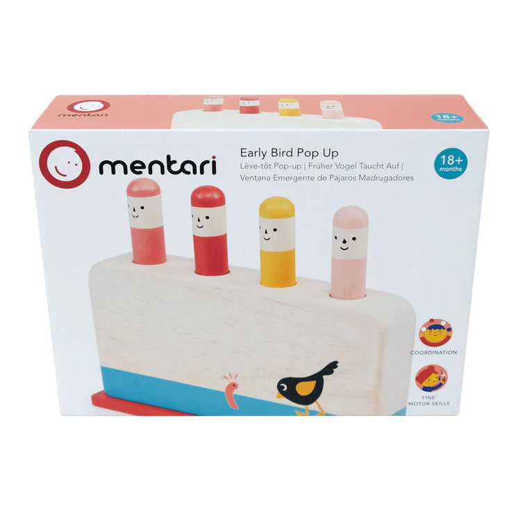 Mentari Wooden Early Bird Pop Up Toy