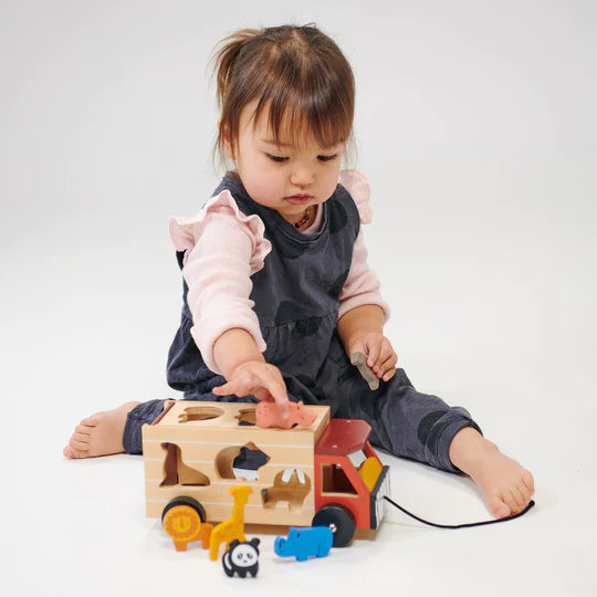 Mentari Wooden Shape Sorting Safari Truck