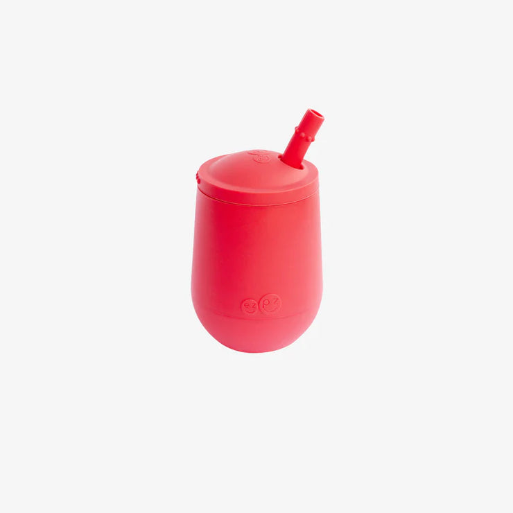 ezpz Silicone Mini Cup + Straw - Coral