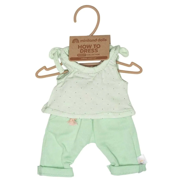 Miniland 15 inch Baby Doll Mint Tank Top and Trousers