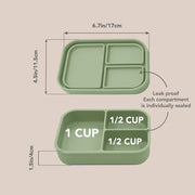 Silicone Bento Snack Box - Leaf Green