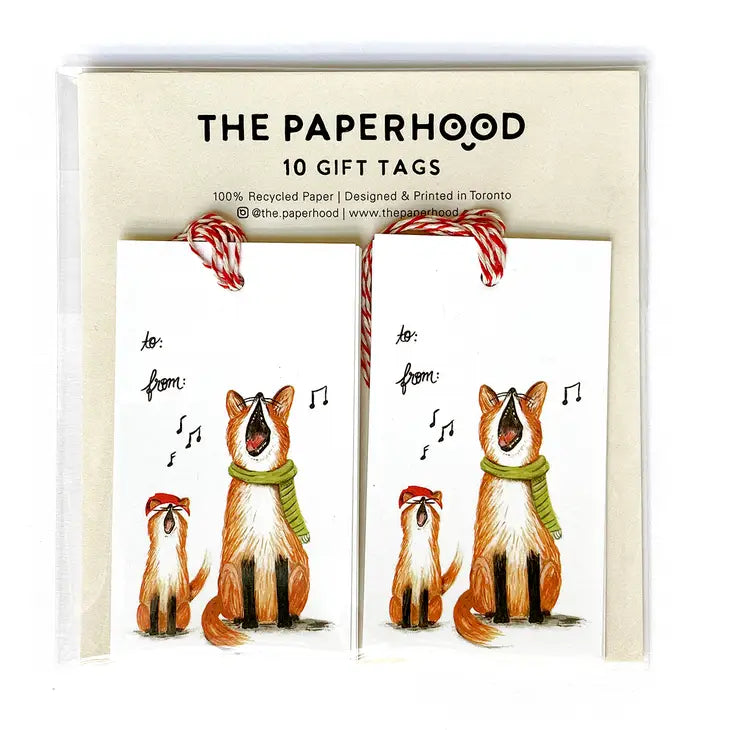 Singing Foxes Gift Tags