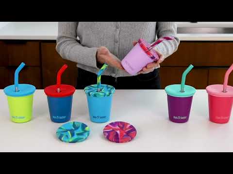 Klean Kanteen Kid's Cup with Straw Lid- Juicy Pear