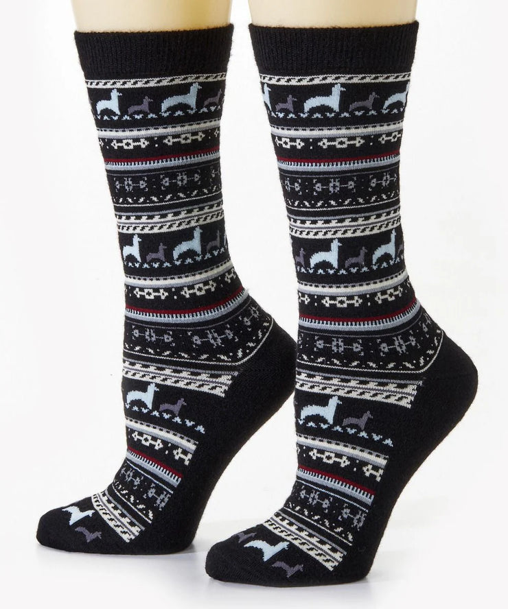 Alpaca Socks for Women/Men - Black