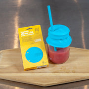 Silicone Lid and Straw - Blue