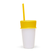 Silicone Lid and Straw - Yellow