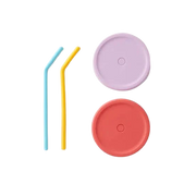 Planetbox Silicone Lid and Straw 2pk - Sunset