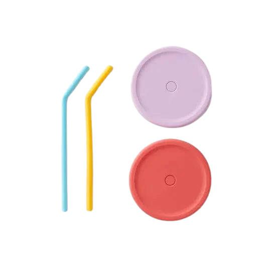 Planetbox Silicone Lid and Straw 2pk - Sunset