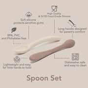 noüka Feeding Spoon Set - Leaf/Light Storm