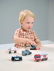 Tender Leaf Wooden Emergency Vehicles Set