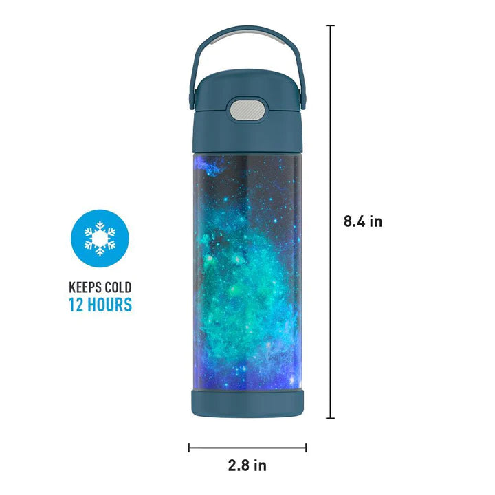 Thermos FUNtainer 16oz Water Bottle with Spout Top - Galaxy Teal