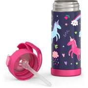 Thermos FUNtainer 14oz Water Bottle with Straw Top - Unicorns