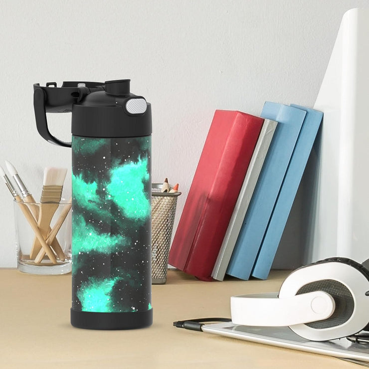 Thermos FUNtainer 16oz Water Bottle with Spout Top - Galaxy Green
