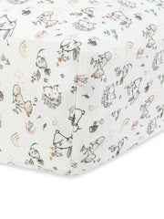 Organic Cotton Crib Sheet - Woodland Babies