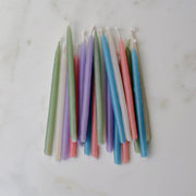 Birthday Beeswax Candles - Pastel Colours