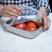 Stainless Steel Container with Clear Silicone Lid - 25 oz
