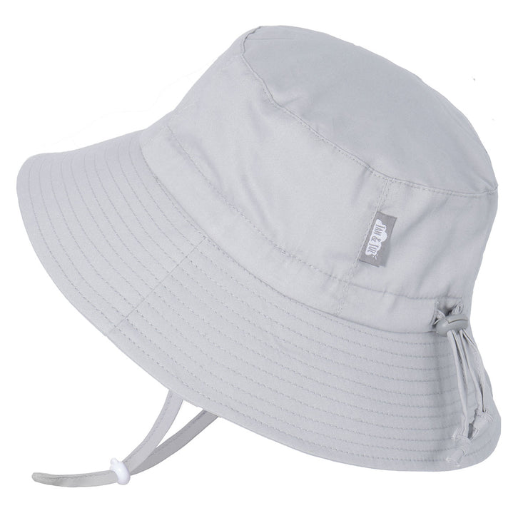 Adjustable Cotton Bucket Hat - Grey