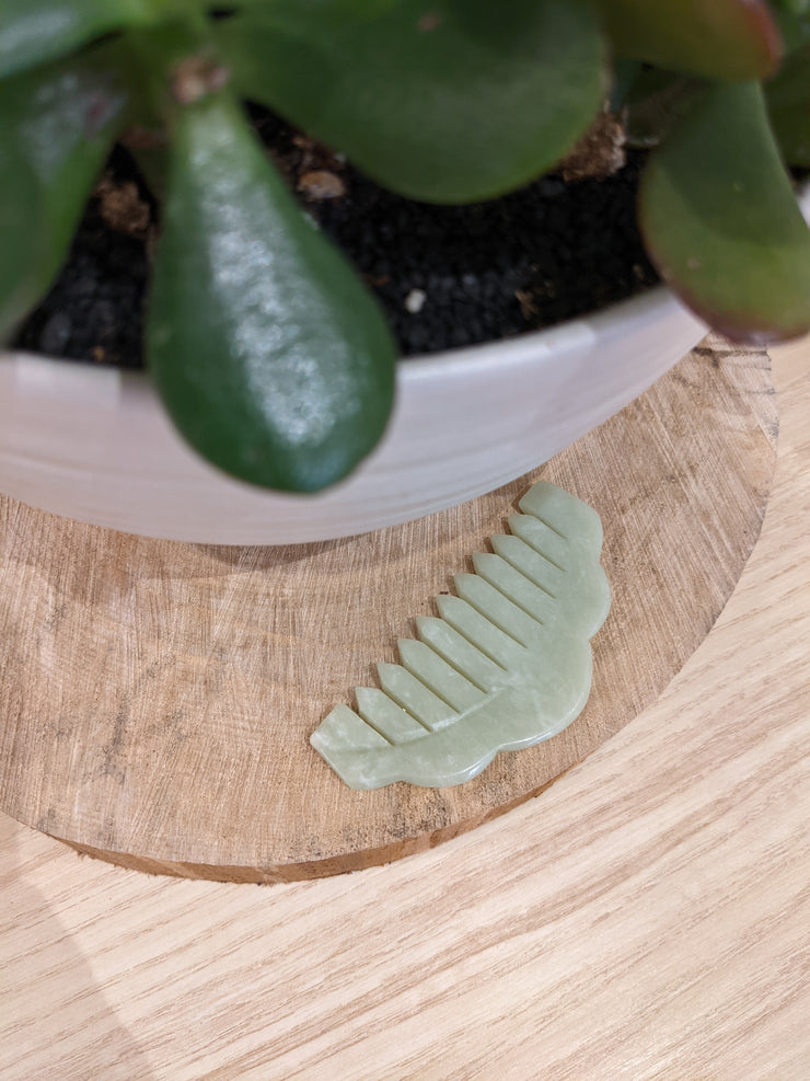 Gua Sha Comb Massage Tool - Jade