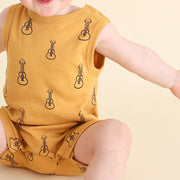 Tank Organic Cotton Romper - Ukuleles