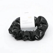 Organic Cotton Hair Scrunchie - Black Marble