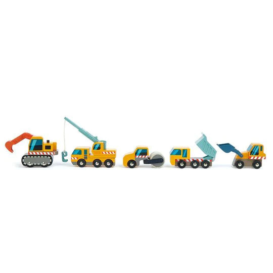Tender Leaf Wooden Construction Vehicles Set