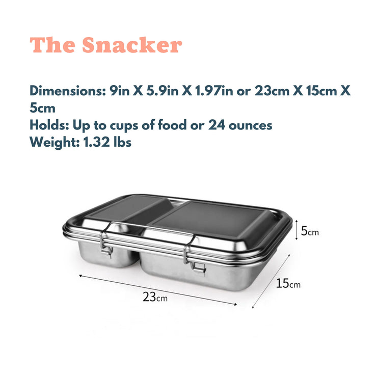 Leakproof, Stainless Steel Lunch Box - Snacker
