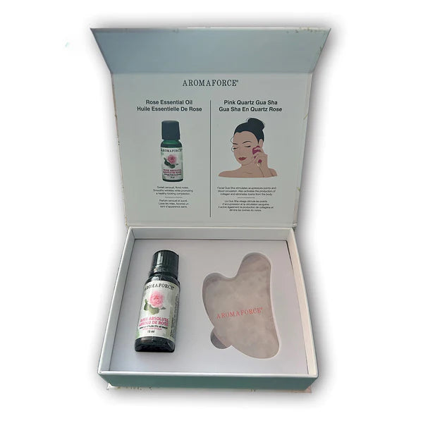 Aromaforce Beauty Kit - Gua Sha and Rose Essential Oil