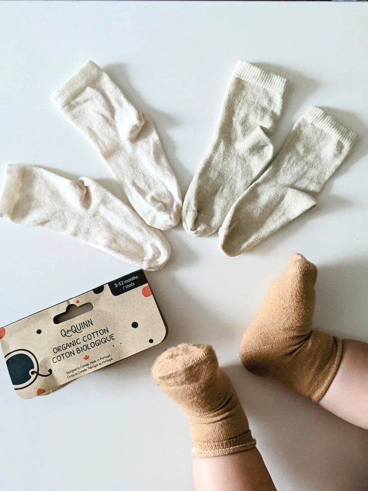100% Organic Cotton Baby Socks | 3-pack