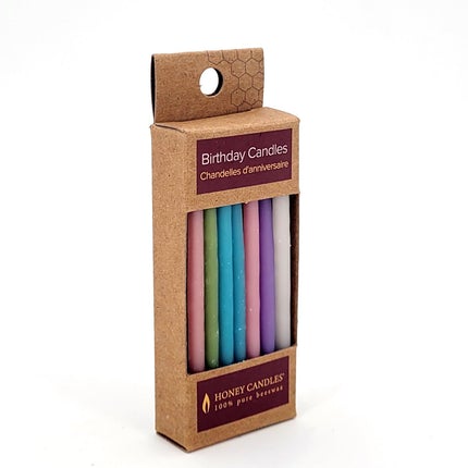 Birthday Beeswax Candles - Pastel Colours
