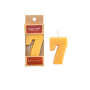 Natural Beeswax Numbered Birthday Candle