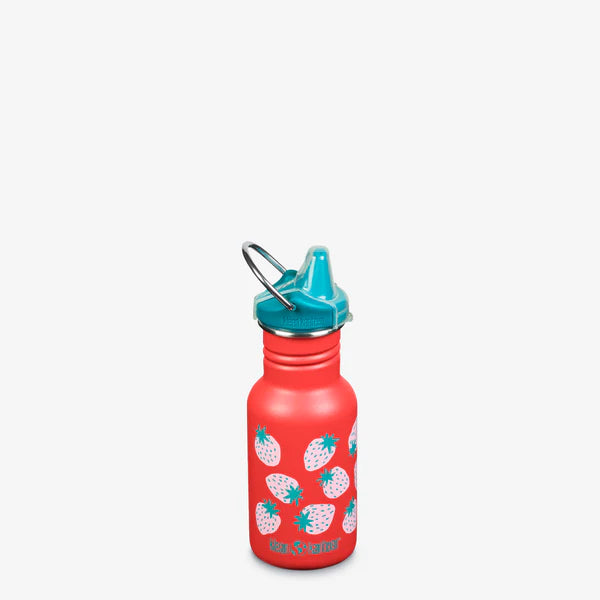 Klean Kanteen Water Bottle with Sippy Top - Strawberries