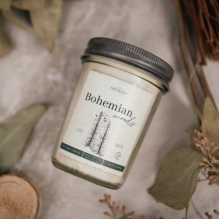 Pure Soy Wax Candle - Bohemian Woods
