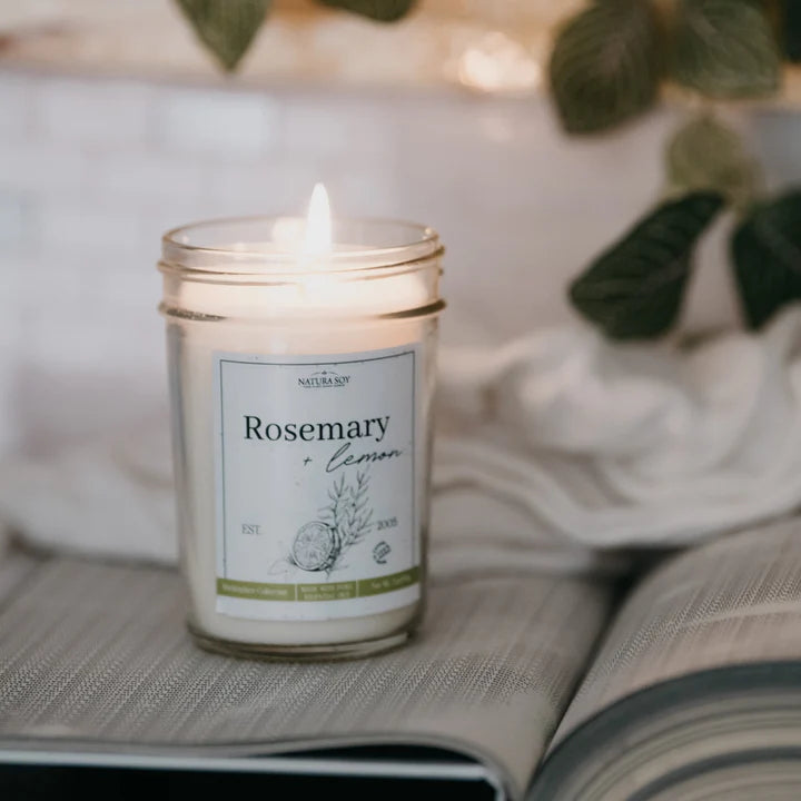 Pure Soy Wax Candle - Rosemary and Lemon