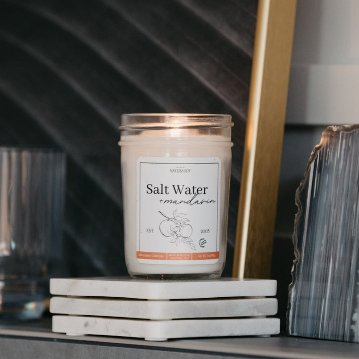 Pure Soy Wax Candle - Saltwater Mandarin