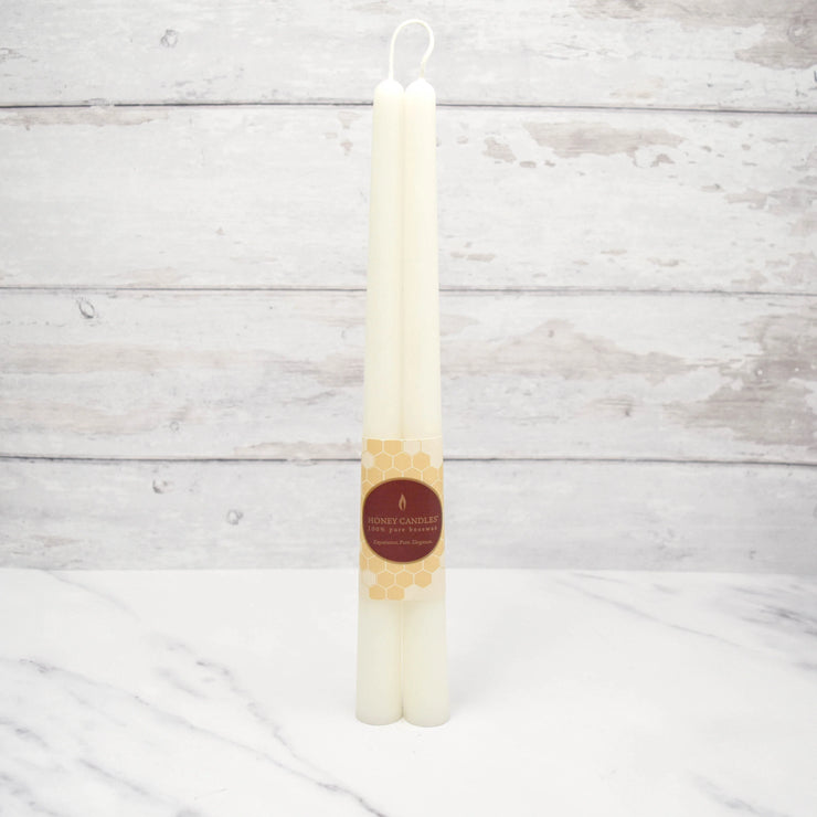 12" Beeswax Taper Candles