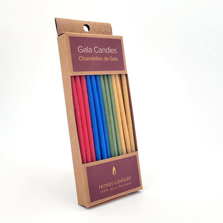 Beeswax Gala Candles - Royal Colours