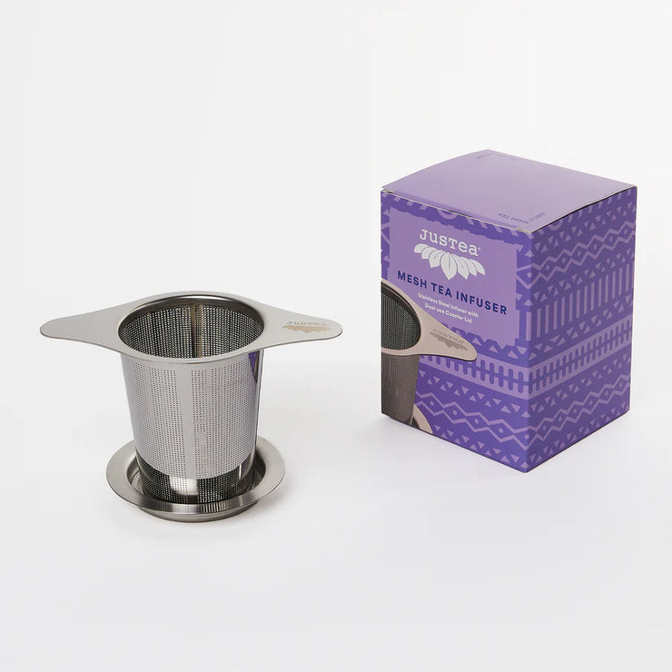 Tea Infuser with Duel Use Coaster Lid