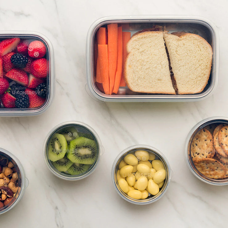 Stainless Steel Container with Clear Silicone Lid - 5 oz